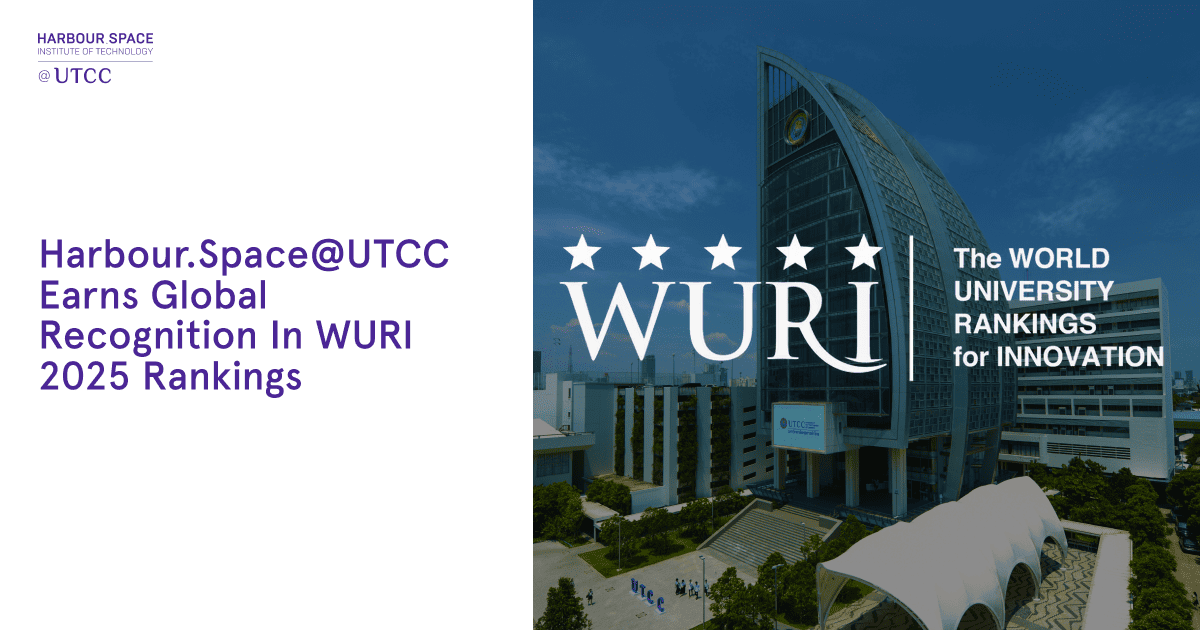 Harbour.Space@UTCC ranked 47th in Student Support & Engagement and 59th in Entrepreneurial Spirit in WURI 2025, reflecting its innovative, industry-driven education model in partnership with UTCC.